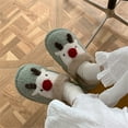 thumbnail image 1 of Cute Slipper for Women Elk Slide Slippers Fun Xmas Slippers Heart Bunny Slides Soft Plush Christmas Cotton Slippers, 1 of 5