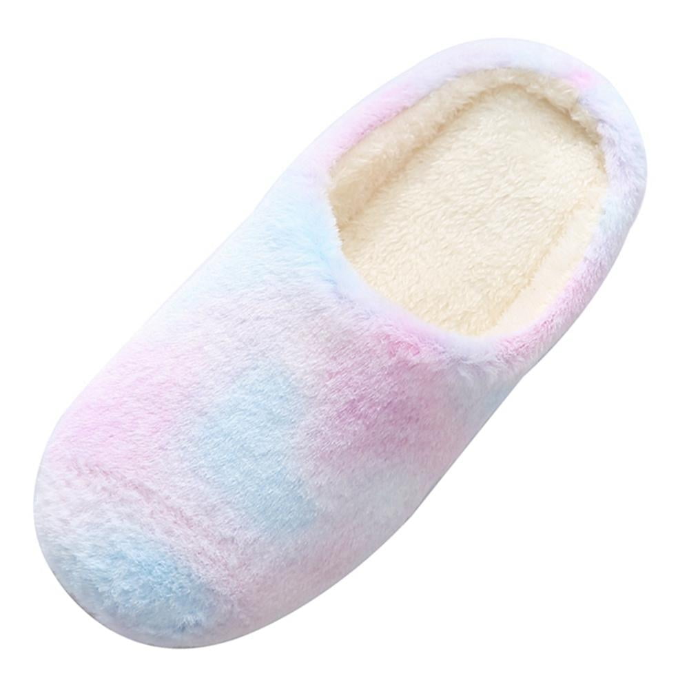 Cute Slippers | Rainbow Slippers | Plush Home Slides Shoes