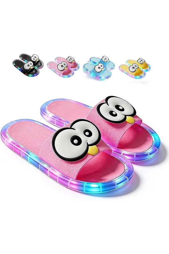 Cute Slippers with Cartoon Motifs That Glow,Light Up Slippers For Women,Motion Sensor LED Slides,Funny House Slippers Adult