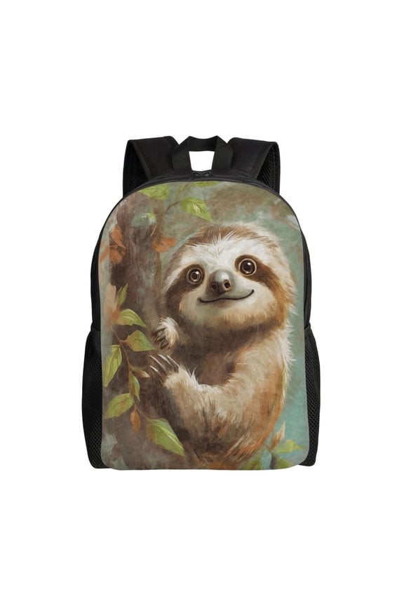 Cute Sloth Backpack Large Capacity Laptop Bag for Men and Women