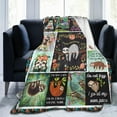 Cute Sloth Blanket Flannel Fleece Throw Blankets Gifts for Kids Adults