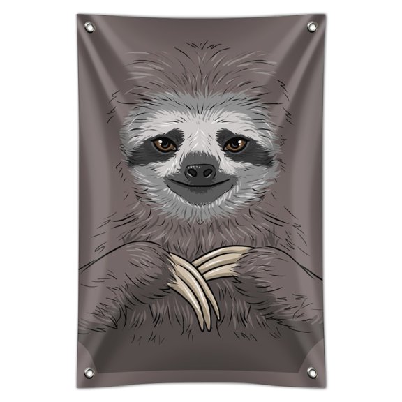 Cute Sloth Face Home Business Office Sign
