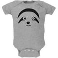 thumbnail image 1 of Cute Sloth Face Soft Baby One Piece Heather 3-6 M, 1 of 1