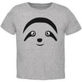 thumbnail image 1 of Cute Sloth Face Toddler T Shirt Heather 2T, 1 of 1