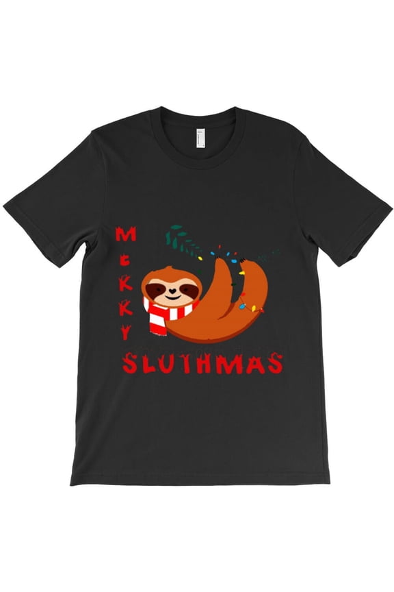 Cute Sloth Greeting For The Holidays Funny Christmas Animal Graphic - Relaxed Look, H39363 Unisex T-Shirt, Up to 5XL Available
