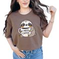thumbnail image 1 of Cute Sloth I Need Coffee Funny T-Shirt, Funny Sloth Lover Gift Tee, Animal Coffee Mug Shirt, Adorable Sloth Quote T-Shirt, Espresso Comfort Colors T-Shirt, 3XL, 1 of 1