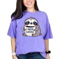 thumbnail image 1 of Cute Sloth I Need Coffee Funny T-Shirt, Funny Sloth Lover Gift Tee, Animal Coffee Mug Shirt, Adorable Sloth Quote T-Shirt, Violet Comfort Colors T-Shirt, Medium, 1 of 1