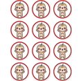 thumbnail image 1 of Cute Sloth Image Twelve Edible 2" Cupcake Toppers Frosting Sheet, 1 of 1