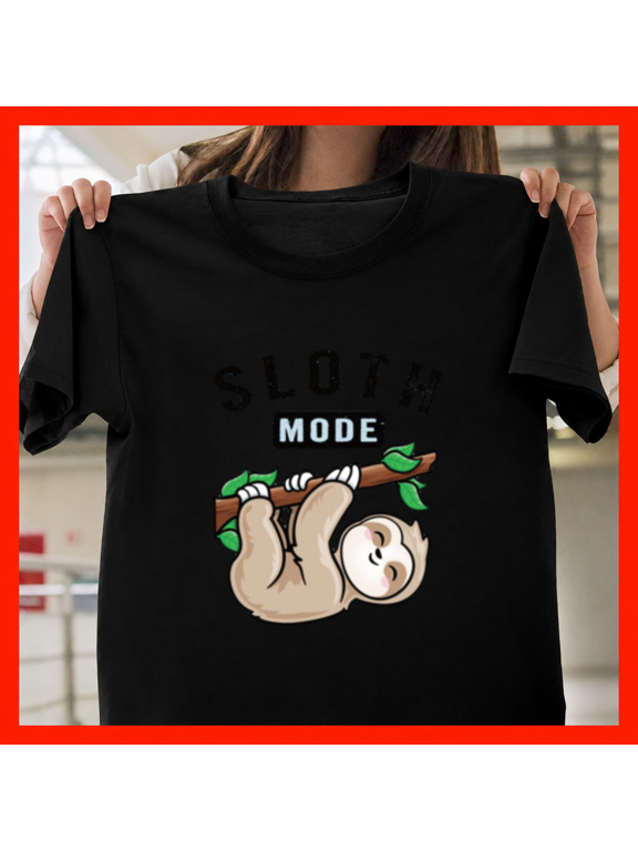 Cute Sloth Mode Lazy Relaxed Weekend Nap Time Rest Animal Unisex T-Shirt, up to size 5XL