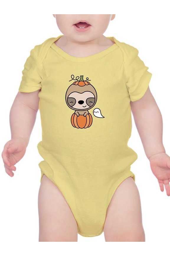 Cute Sloth Pumpkin Costume Bodysuit Infant -Image by Shutterstock, 24 Months
