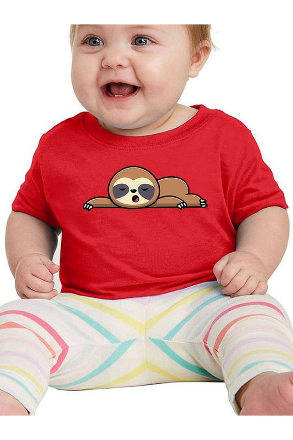 Cute Sloth Sleeping T-Shirt Infant -Image by Shutterstock, 18 Months