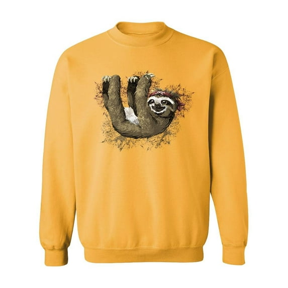 Cute Sloth Upside Down Sweatshirt Men -SPIdeals Designs, Male x-Large