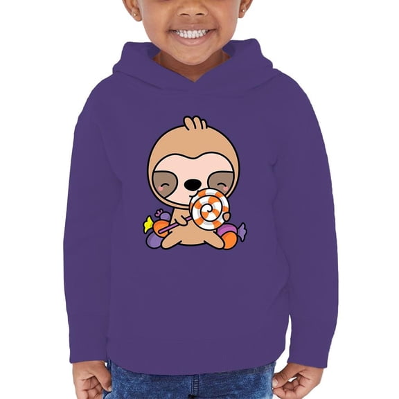 Cute Sloth W Candy Hoodie Toddler -Image by Shutterstock, 4 Toddler