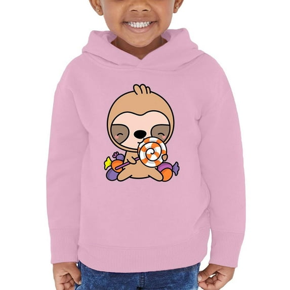 Cute Sloth W Candy Hoodie Toddler -Image by Shutterstock, 5 Toddler