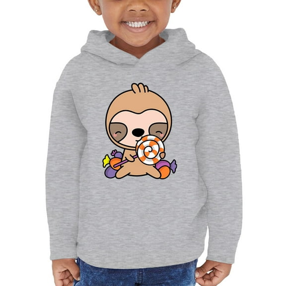 Cute Sloth W Candy Hoodie Toddler -Image by Shutterstock, 5 Toddler
