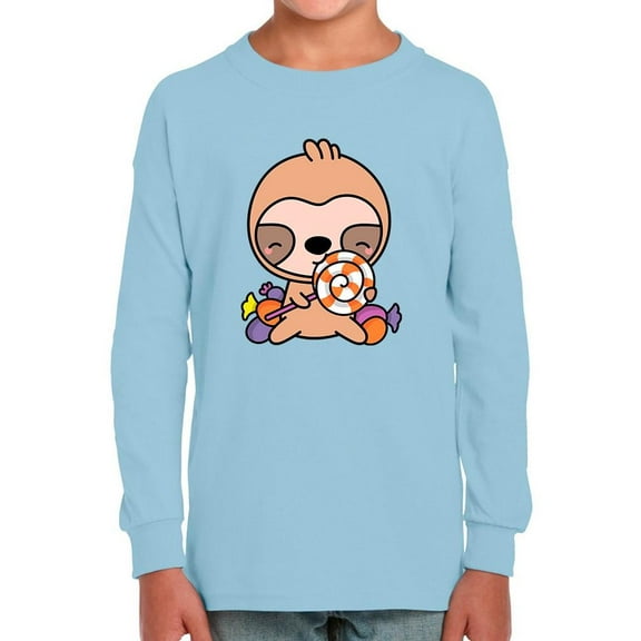 Cute Sloth W Candy Long Sleeve Toddler -Image by Shutterstock, 2 Toddler