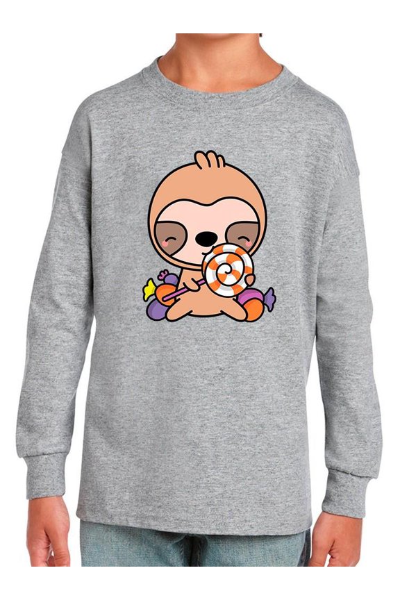Cute Sloth W Candy Long Sleeve Toddler -Image by Shutterstock, 2 Toddler