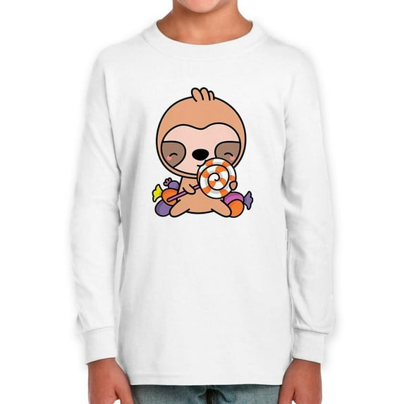 Cute Sloth W Candy Long Sleeve Toddler -Image by Shutterstock, 2 Toddler