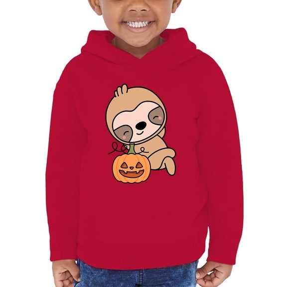 Cute Sloth W Pumpkin Hoodie Toddler -Image by Shutterstock,  4 Toddler