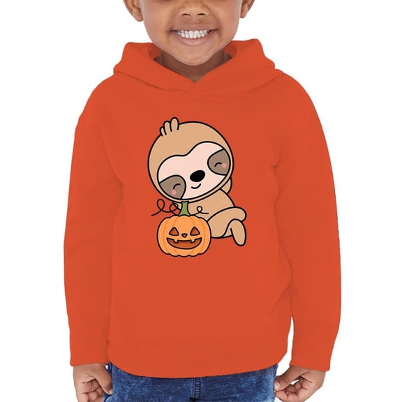 Cute Sloth W Pumpkin Hoodie Toddler -Image by Shutterstock,  5 Toddler