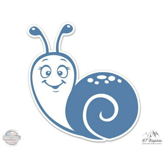 Cute Slug Adorable - 5" Vinyl Sticker - For Car Laptop I-Pad - Waterproof Decal