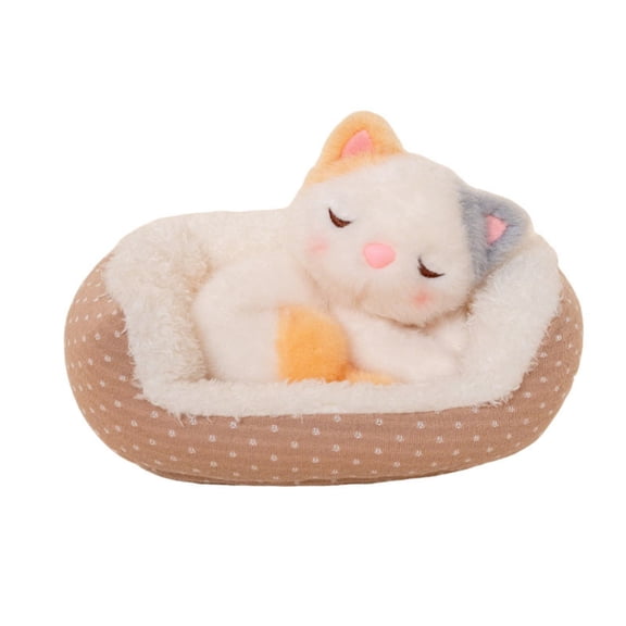 Cute Small Animal Figurine with Resting Pose, SoftVelvety Material, Perfect for Play, Decor, and Soothing Spaces