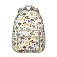 thumbnail image 1 of Cute Small Backpack for School Featuring Bone and Paw Pattern Lightweight School Bag Compact Travel Backpack for Pet Enthusiasts, 1 of 6
