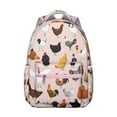 thumbnail image 1 of Cute Small Backpack for School with Farmhouse Rooster and Hen Patterns, Lightweight and Stylish Travel Bag, 1 of 6