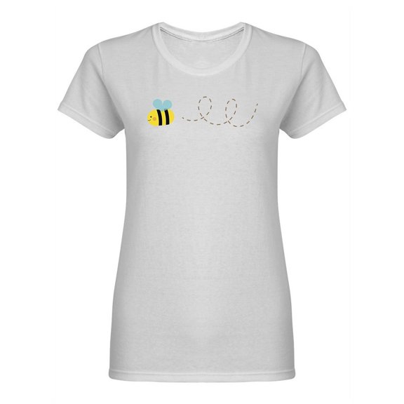 Cute Small Bee Design Shaped T-Shirt Women -Image by Shutterstock, Female Large