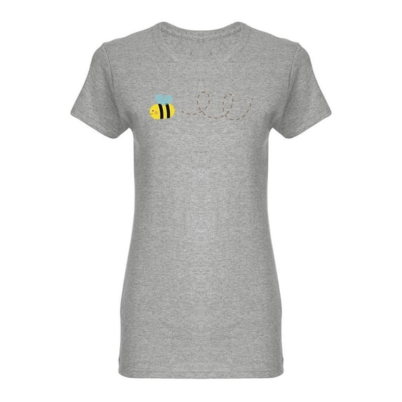 Cute Small Bee Design Shaped T-Shirt Women -Image by Shutterstock, Female XX-Large