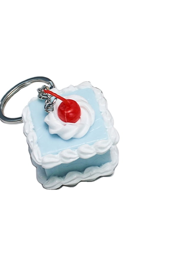 Cute Small Cake Keychain Simulation Food Fruit Cream Dessert Model Keychain for Car Phone Bag Pendant Gift Ornaments