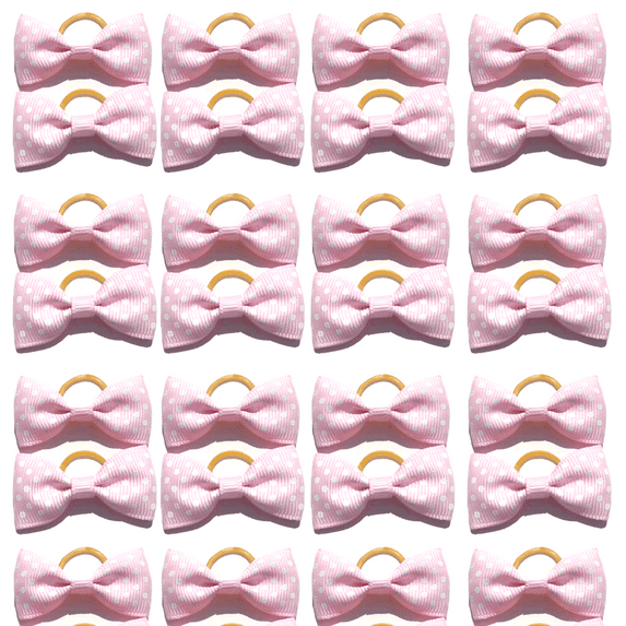 Cute Small Dog Hair Bows Topknot Small Bowknot with Rubber Bands Pet Grooming Products Pet Hair Bows Hair Accessories
