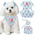 thumbnail image 1 of Cute Small Dog Harness and Leash Set with Bag No Pull Puppy Cat Vest Harness Adjustable Soft Breathable Plaid Flower Pet Bunny Harness for Small Dogs Cats Rabbits Shih Tzu Yorkies, 1 of 7