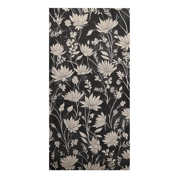 Cute Small Floral Black Cream Microfiber Beach Towel Absorbent Compact Towels for Swimming Pool Beach Travel Things for Vacation Essentials Adult Gift,61.430.3Inch