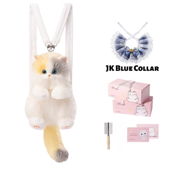 Cute Small Ragdoll Cat Plush Backpack, Realistic Stuffed Animal Doll Bag for Kids & Adults, Soft Plush Cat Toy Shoulder Bag, Adorable Gift for Girls, Birthday, Holiday, or Everyday Use