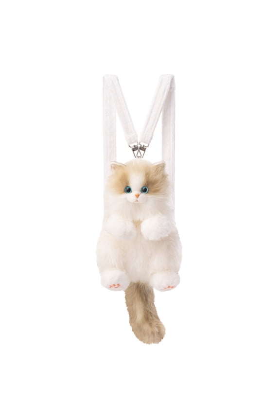 Cute Small Ragdoll Cat Plush Toy, Soft Stuffed Backpack Doll Birthday Gift