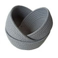 thumbnail image 1 of Cute Small Woven Basket, Cotton Rope Small Baskets for Organizing, Cute Mini Tiny Round Basket, Bathroom Organization Bin, Gray, 1 of 1