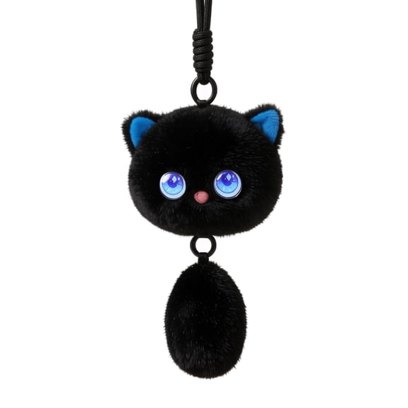 Cute Smart Interactive Talking Cat Plush Toy, Rechargeable Chatting Kitty Bag Pendant, Soft Stuffed Cat Ornament for Kids Girls Gift
