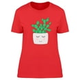 thumbnail image 1 of Cute Smiley Cactus Doodle T-Shirt Women -Image by Shutterstock, Female Large, 1 of 2