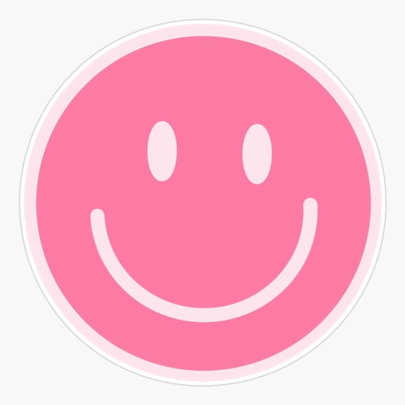 Cute Smiley Face Magenta Art Vinyl Decal Sticker