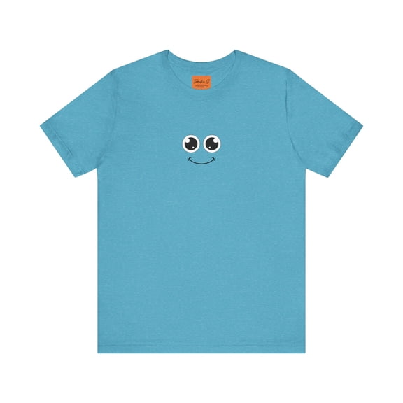 Cute Smiley Graphic T-Shirt. Adult Unisex Regular-Plus