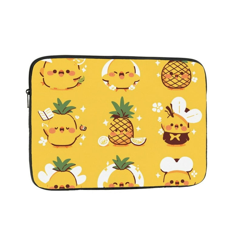 Cute Smiley Pineapple Laptop Sleeve Bag Compatible With MacBook Air Pro iPad MateBook Tablet Surface HP Lenovo Dell ASUS Acer Laptop Computer Protective Size 17 inch Walmart