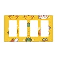 thumbnail image 1 of Cute Smiley Pineapple Watermelon Switch Cover Decorative Wall Plate / 4-Gang 4-Decor / Standard Size 4.5x8 in, 1 of 5