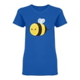 thumbnail image 1 of Cute Smiling Bee Design Shaped T-Shirt Women -Image by Shutterstock, Female x-Large, 1 of 2