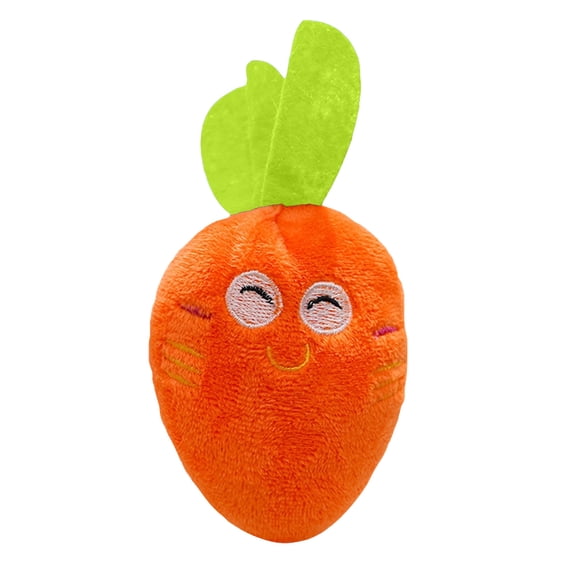 Cute Smiling Carrot Plush Squeaky Dog Toys, Bite Resistant Dog Chew Toys, Fun Interactive Dog Toys, Soft Stuffed Small Breed Puppy Dog Toys