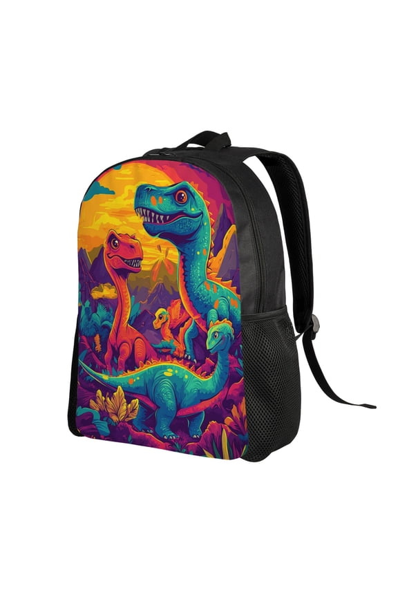 Cute Smiling Dino Backpack Double Shoulder Backpack Durable, Spacious, Ergonomic Design for Travel, Work & Outdoor Use