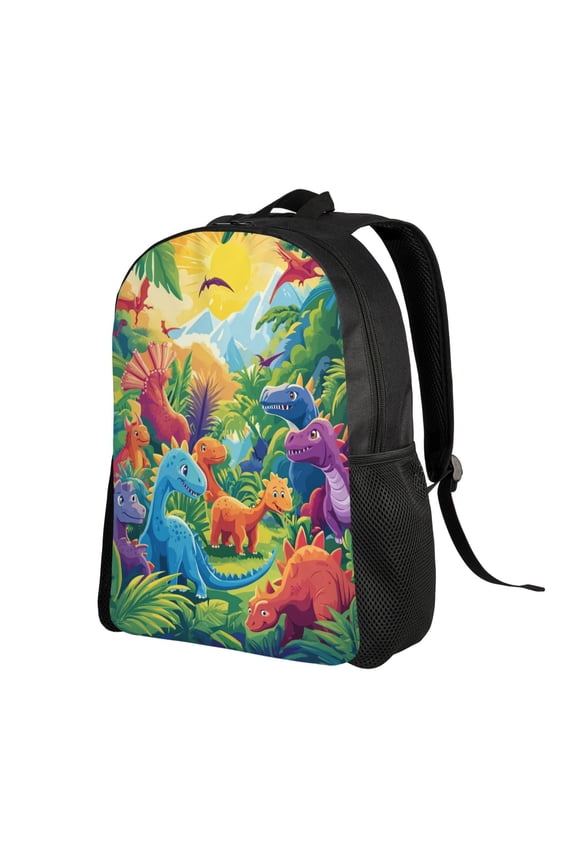 Cute Smiling Dino Backpack Double Shoulder Backpack Durable, Spacious, Ergonomic Design for Travel, Work & Outdoor Use