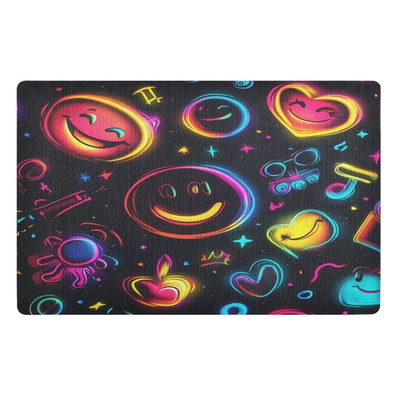 Cute Smiling Faces Doormat 32x20 inch Non Slip Doormat Absorbent Welcome Mat Indoor Doormat for Bedroom Living Room