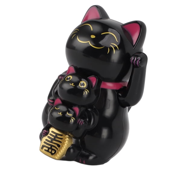 Cute Smiling Fortune Cat, Solar Automatic Waving Hand, Brings Luck Happiness
