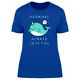 thumbnail image 1 of Cute Smiling Narwhal T-Shirt Women -Image by Shutterstock, Female Small, 1 of 2